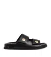 ANINE BING ANINE BING LEATHER ELLA SLIDES