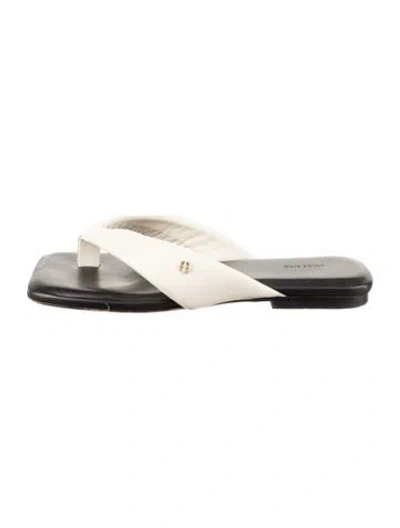 Pre-owned Anine Bing Leather Flip Flops In Black
