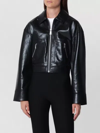 Anine Bing Assan Black Regenerated Leather Jacket