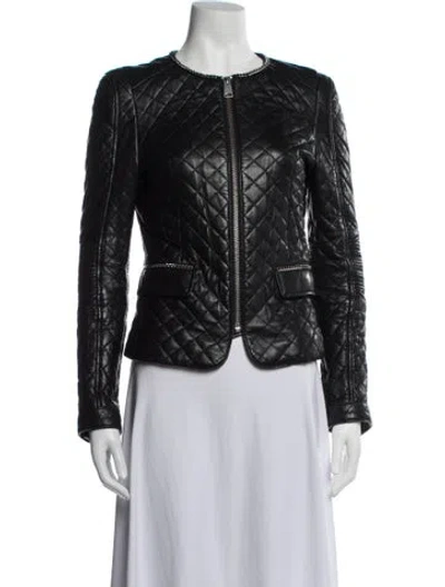 Pre-owned Anine Bing Leather Jacket In Black