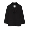Anine Bing Oversized Wool-cashmere Blazer With Pockets And Padded Shoulders