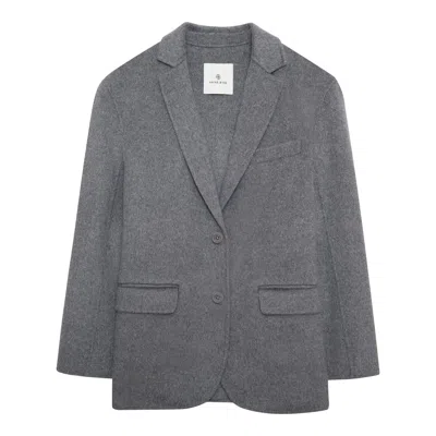 Anine Bing Leather Jackets In Gray