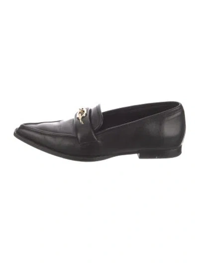Pre-owned Anine Bing Leather Loafers In Black