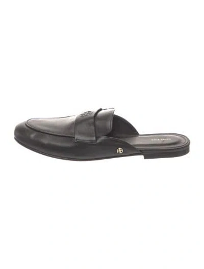 Pre-owned Anine Bing Leather Loafers In Black