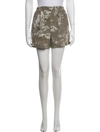 Pre-owned Anine Bing Leather Mini Skirt In Green