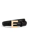 Anine Bing Nicola Patent-leather Belt In Black