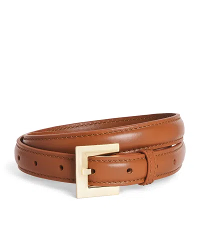 Anine Bing Leather Nicola Belt In Brown