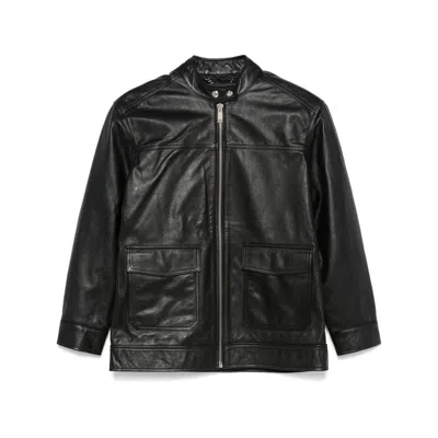 Anine Bing Leather Outerwear In Black