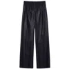 Anine Bing Ladies Navy Soto Vegan Leather Pants In Blue