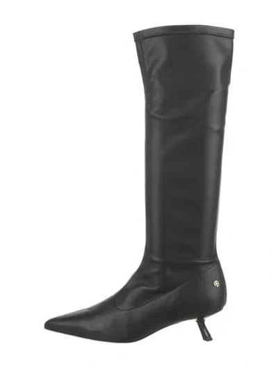 Pre-owned Anine Bing Leather Riding Boots In Black