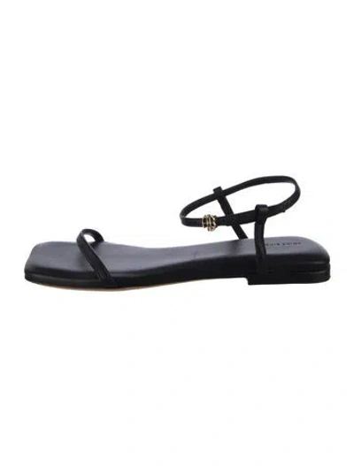 Pre-owned Anine Bing Leather Sandals In Black