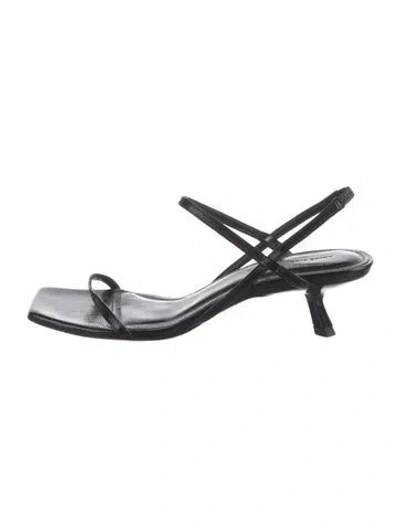 Pre-owned Anine Bing Leather Sandals In Black
