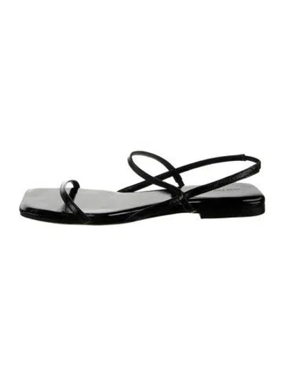 Pre-owned Anine Bing Leather Sandals In Black