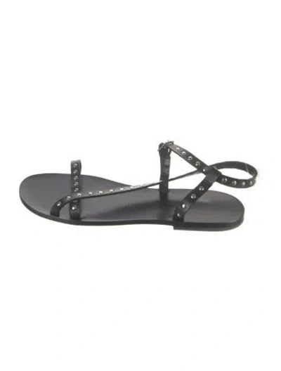 Pre-owned Anine Bing Leather Sandals In Gray