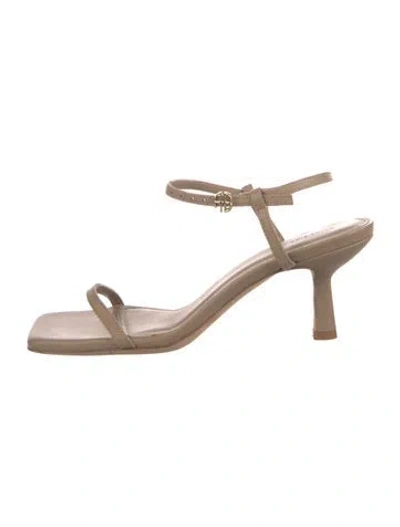Pre-owned Anine Bing Leather Sandals In Neutral