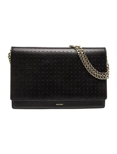 Pre-owned Anine Bing Leather Shoulder Bag In Black