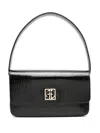 Anine Bing Elly Shoulder Bag In Black Embossed In Black