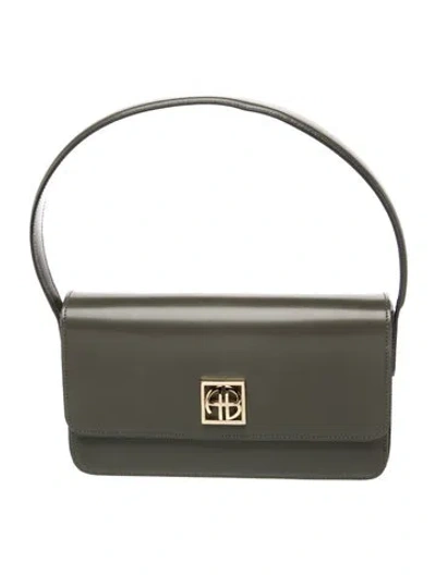 Pre-owned Anine Bing Leather Shoulder Bag In Green