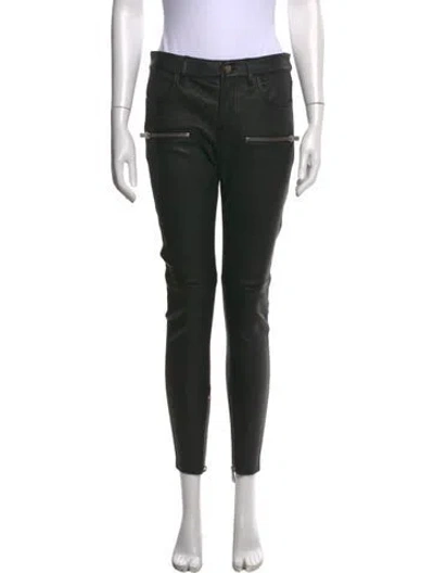 Pre-owned Anine Bing Leather Skinny Leg Pants W/ Tags In Black