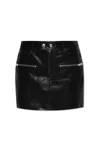 Anine Bing Steel Skirt Black In Black