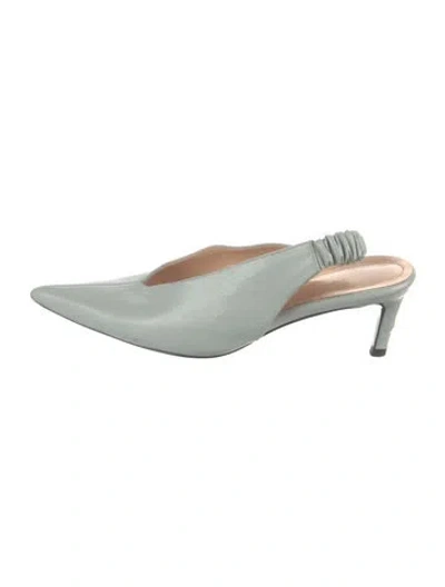 Pre-owned Anine Bing Leather Slingback Pumps In Blue