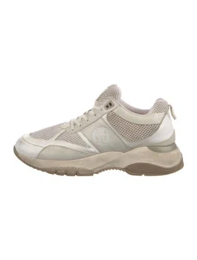 Pre-owned Anine Bing Leather Sneakers In White