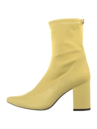 Pre-owned Anine Bing Leather Sock Boots In Yellow