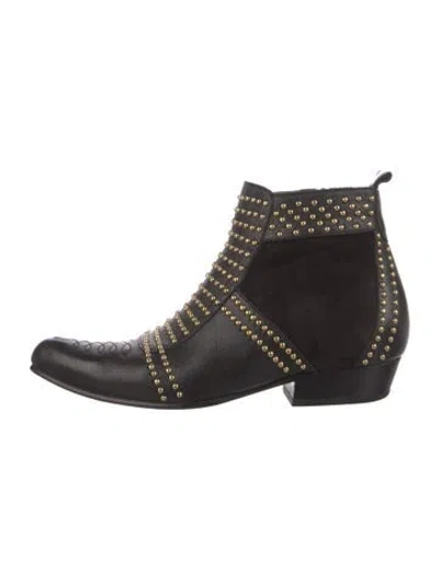 Pre-owned Anine Bing Leather Studded Accents Pumps In Multi