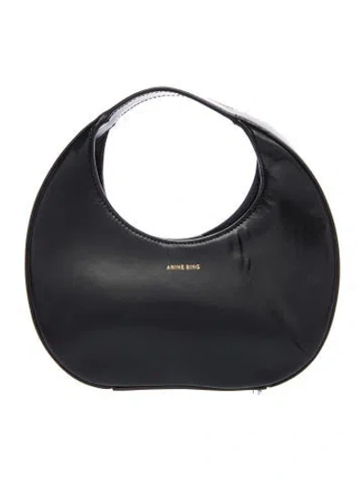 Pre-owned Anine Bing Leather Top Handle Bag In Black
