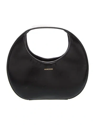 Pre-owned Anine Bing Leather Top Handle Bag In Black