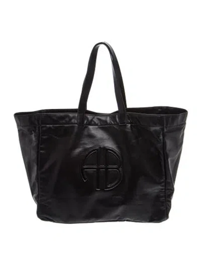 Pre-owned Anine Bing Leather Tote In Black