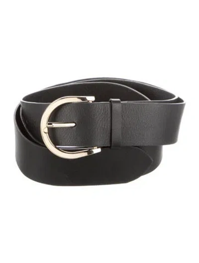 Pre-owned Anine Bing Leather Waist Belt In Black