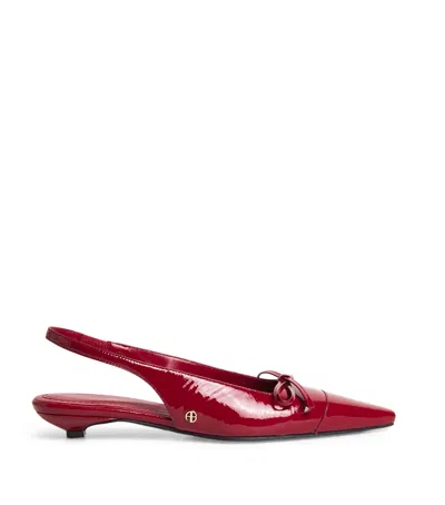 Anine Bing Zoey Slingback Pumps In Red
