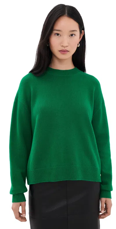 Anine Bing Lee Crew Cashmere Sweater Green
