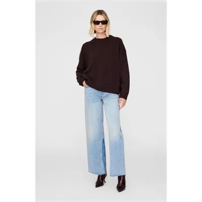 Anine Bing Lee Crew Sweater In Brown