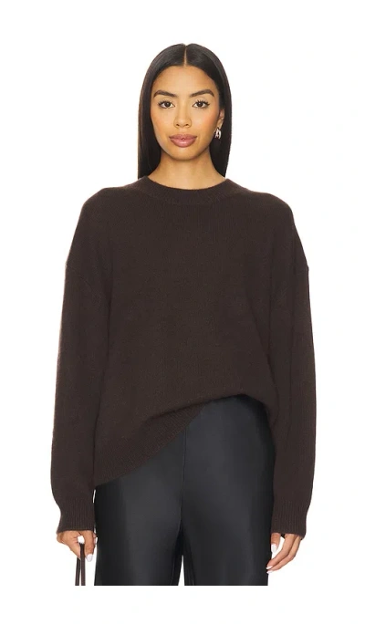 Anine Bing Lee Crew Sweater In Brown