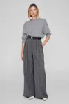 Anine Bing Lee Crew Sweater In Medium Heather Grey In Grey