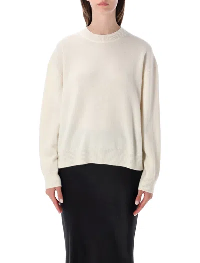 Anine Bing Lee Crewneck Sweater In White