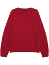 Anine Bing Miles Oversized Embroidered Cotton-jersey Sweatshirt In Rot