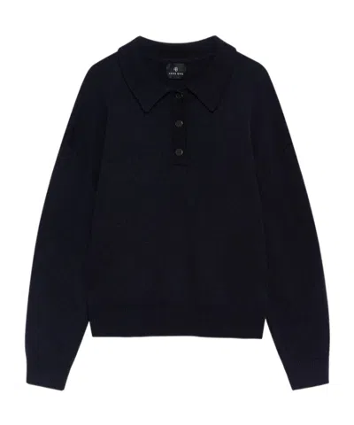 Anine Bing Single-breasted Sweater In Black