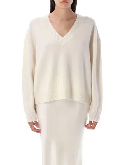 Anine Bing Lee V-neck Jumper In White