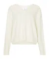 Anine Bing Kaschmirpullover Mit V-ausschnitt In White