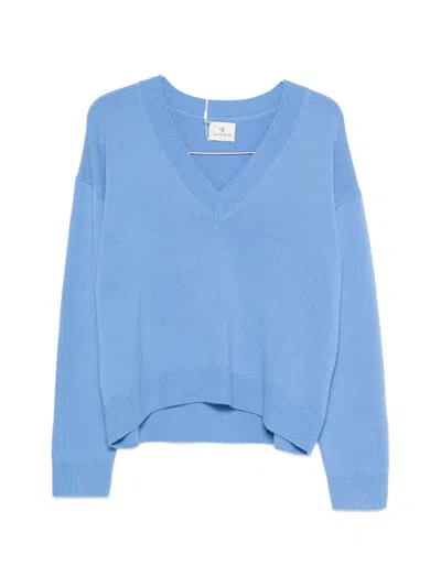 Anine Bing Lee V-neck Cashmere Sweater In Blue