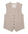 Anine Bing Lena Vest In Sand In Nude