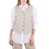 Anine Bing Lena Linen-blend Vest In Pink