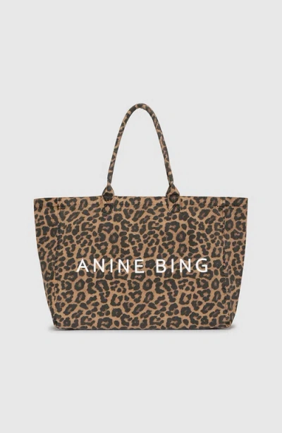 Anine Bing Leo Canvas Tote Bag In Multi