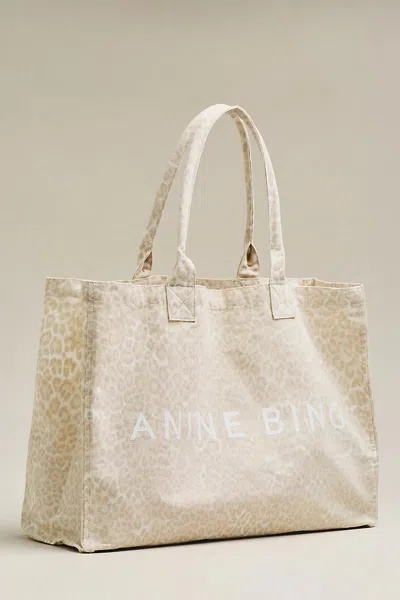 Anine Bing Leo Canvas Tote Bag In Multi