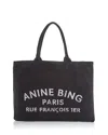 Anine Bing Leo Canvas Tote In Black