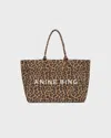 Anine Bing Leo Canvas Tote In Brown