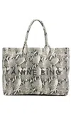 Anine Bing Leo Canvas Tote Python